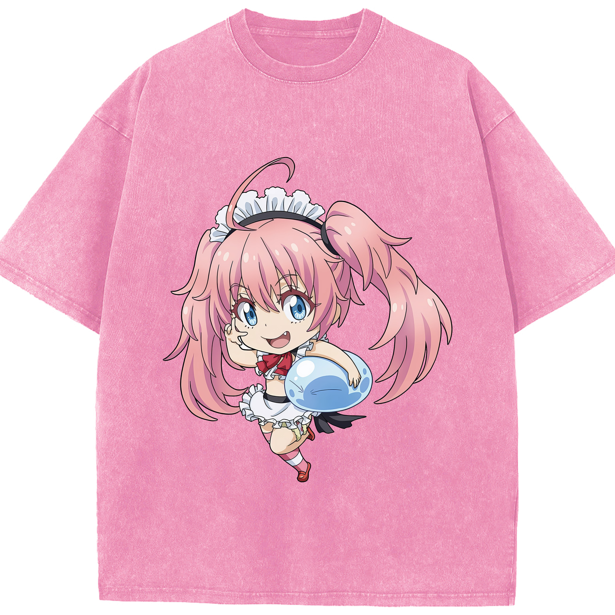 （画像用） 転スラ Regarding Reincarnated to Slime 綿100% ヴィンテージ風 半袖Tシャツ（フロントプリント）
